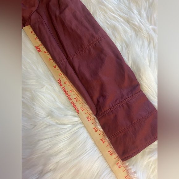 White House Black Market Maroon Utility Jacket - Picture 8 of 13